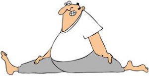 man-doing-yoga-splits-illustration-depicts-chubby-his-session-32746206